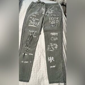 Made with ❤️ Graphic pull on pants 
Size women’s 
Made in Italy Stretch Fabric